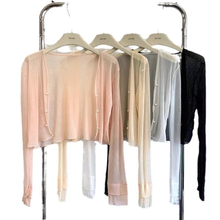 罩衫薄款空调衫开衫配裙子防晒女冰丝夏季雪纺小披肩短款外搭针织