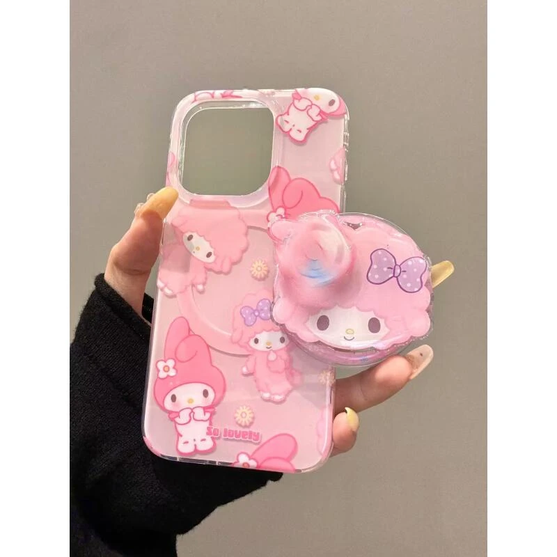 卡通少女心满屏美乐蒂必爱诺小羊适用iphone16promax苹果15手机壳