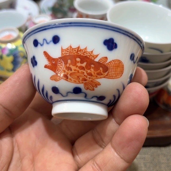 纯手绘精品盖碗杯