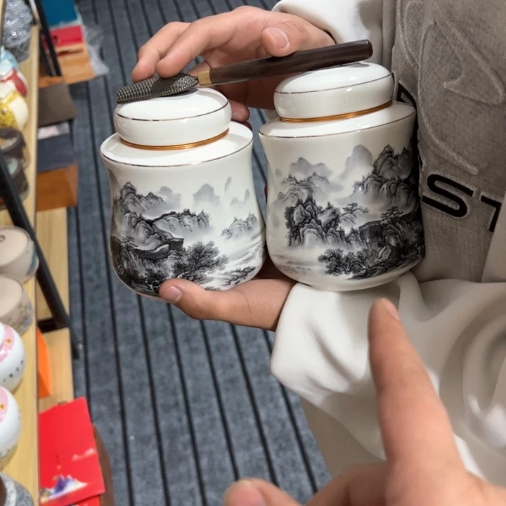 茶叶罐陶瓷家用储物罐轻微瑕疵品介意勿拍