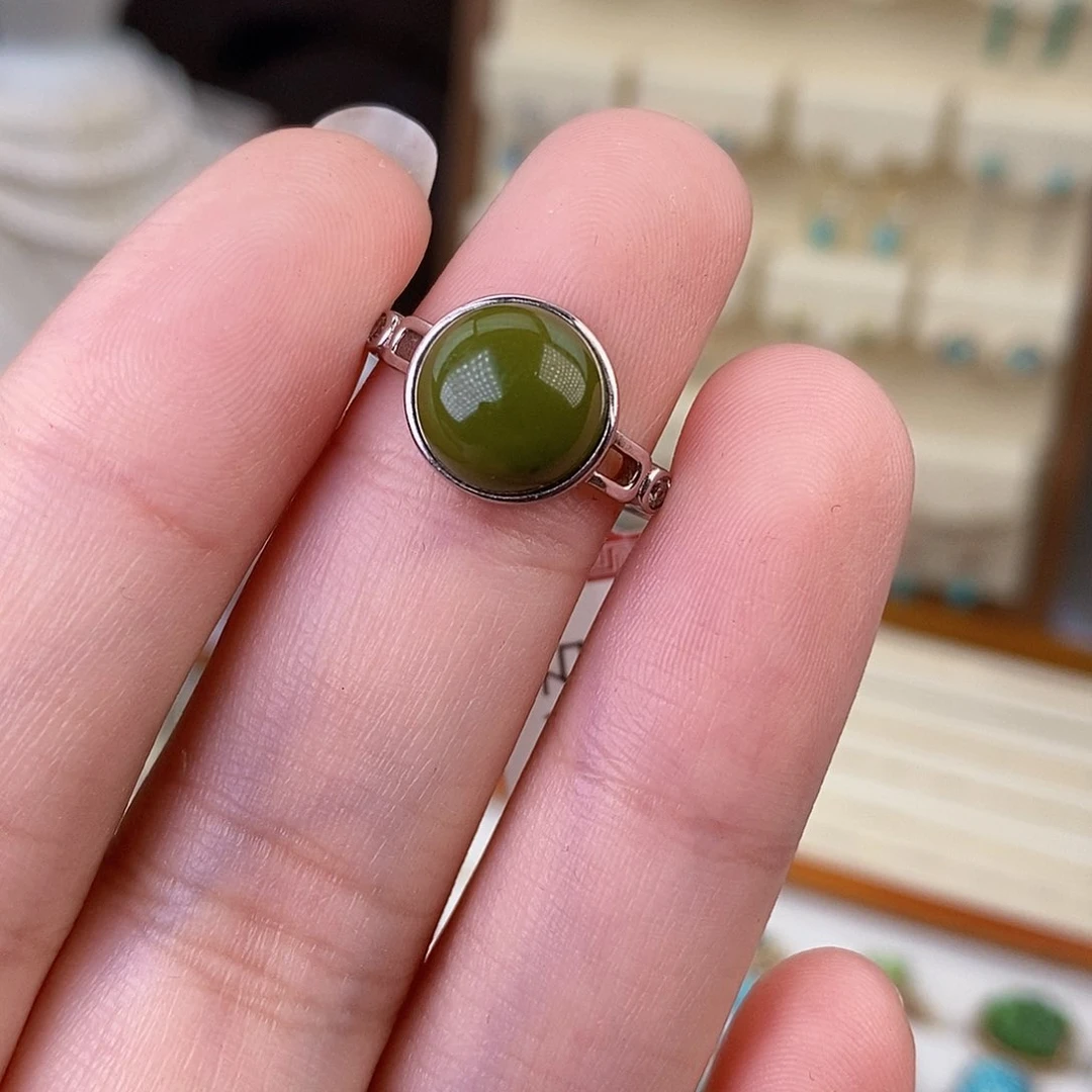 绿松石戒指银S925镶嵌