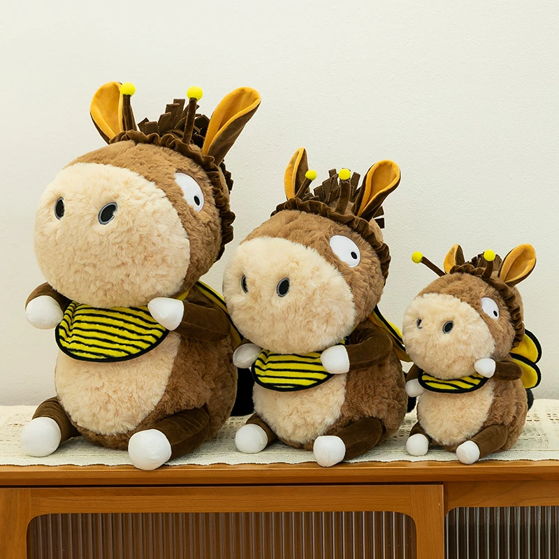 新款可爱小蜜蜂驴公仔玩偶毛绒玩具儿童安抚娃娃抱枕生日礼物女生