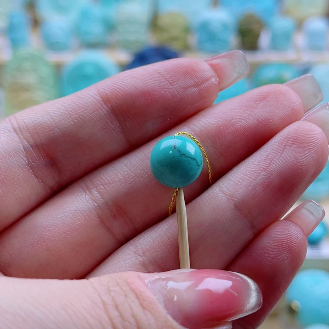 绿松石未镶嵌珠宝奇石10mm