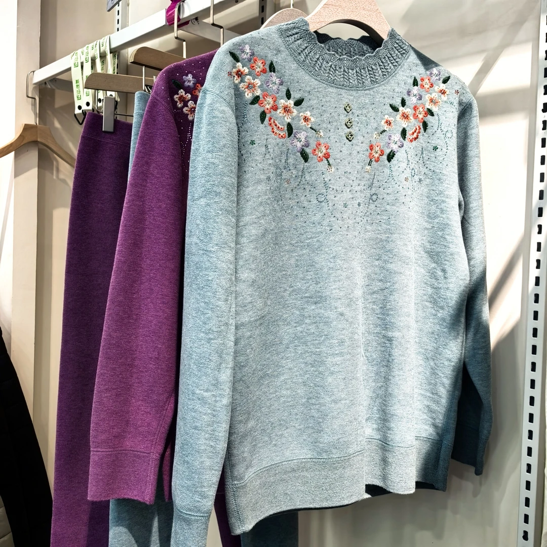 北J绒/套装/刺绣妈妈保暖3225/稻