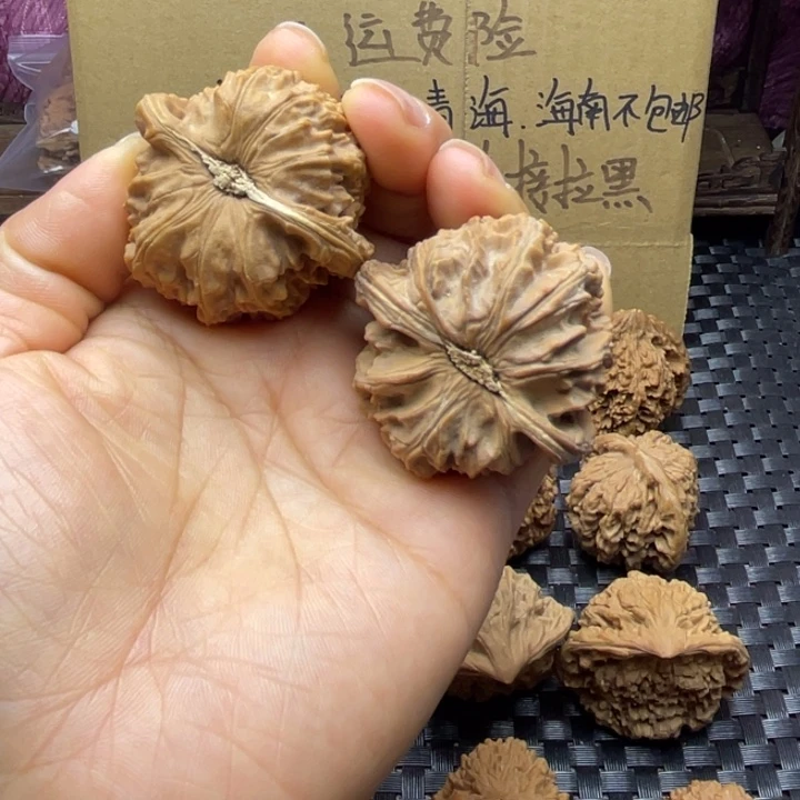 九***杯文玩核桃吊坠白狮子有黄