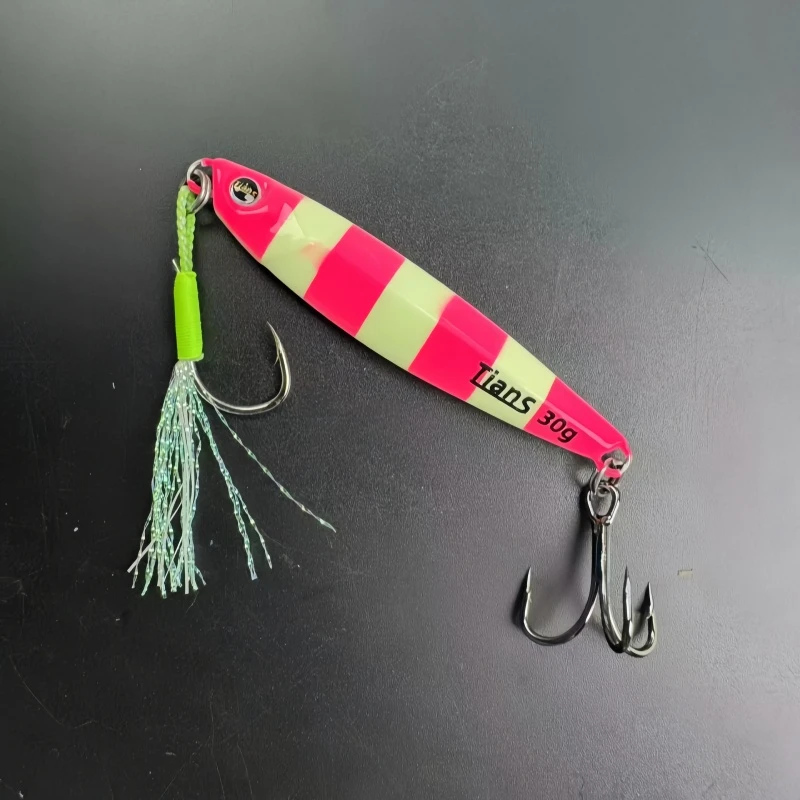 岸投刀鱼带鱼 五色夜光路亚远投鲅鱼刀鱼铁板飘落快抽路亚饵假饵