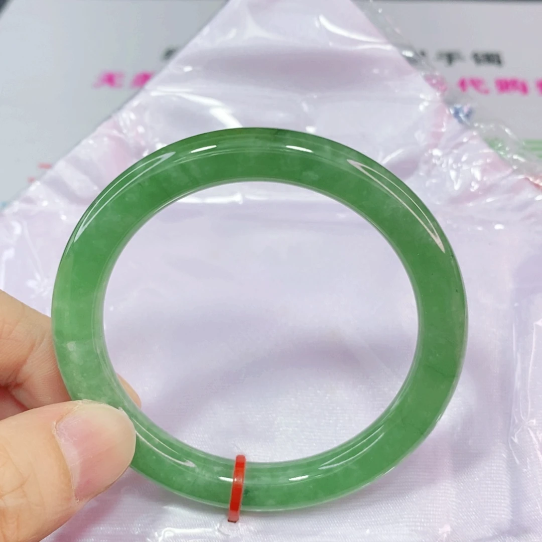 未镶嵌手镯翡翠53圈口圆条