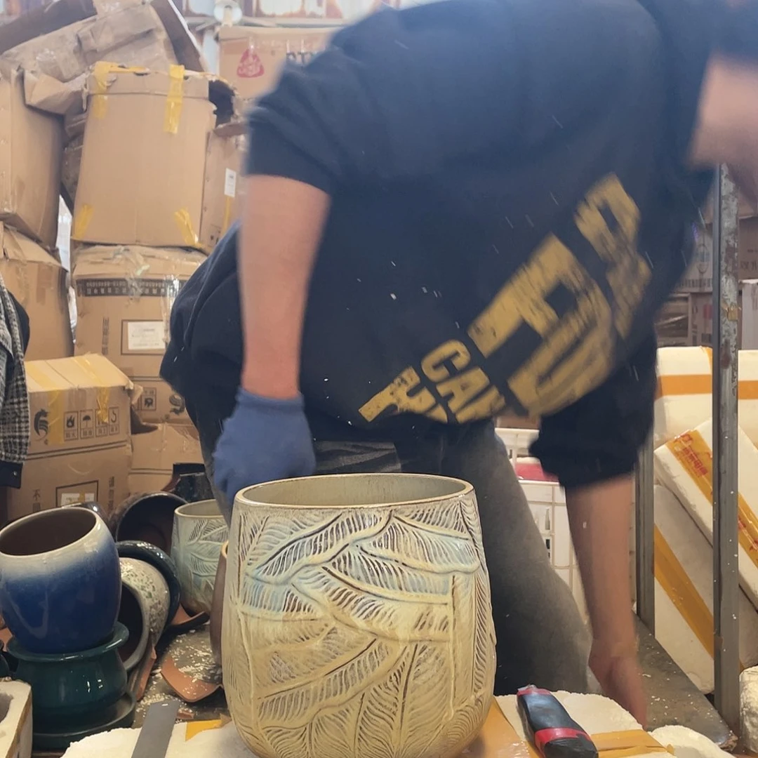 红陶宜兴紫砂粗陶花盆