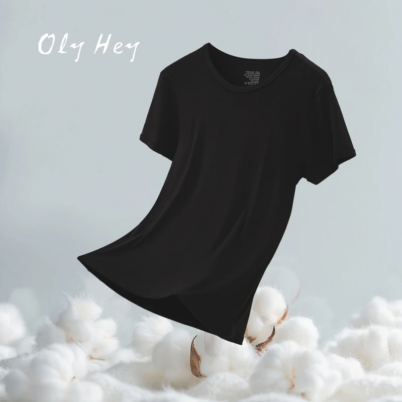 OlyHey美式复古【纯棉】秋冬男士健身打底内穿T恤透气吸汗修身高弹