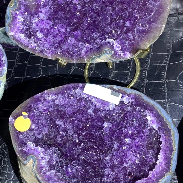 水晶福利乌拉圭紫晶盆未镶嵌