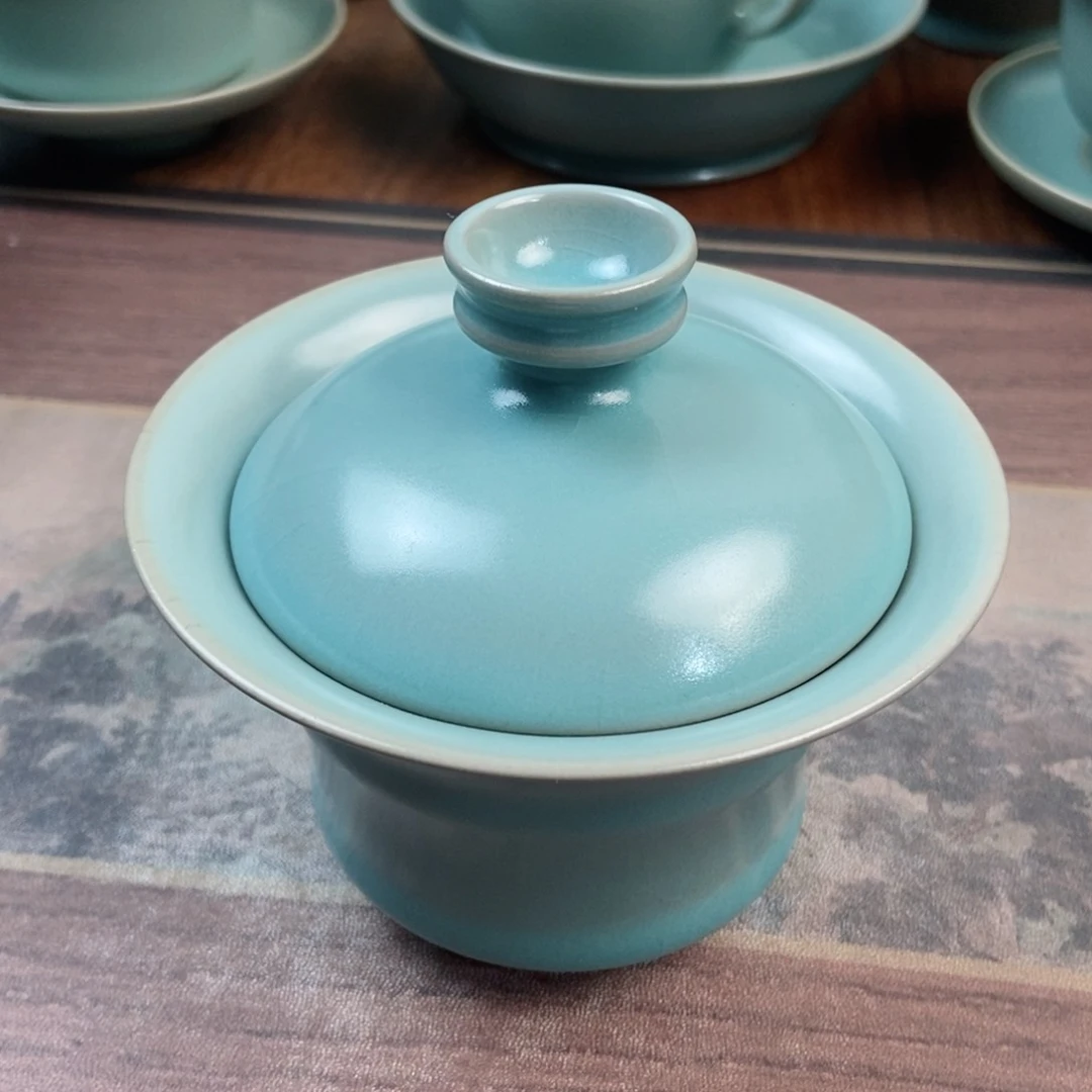 摆件陶原产地原矿汝瓷～茶器