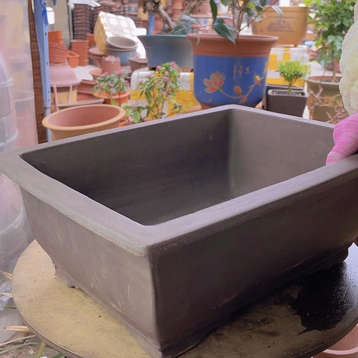 紫砂宜兴紫砂40素面马槽