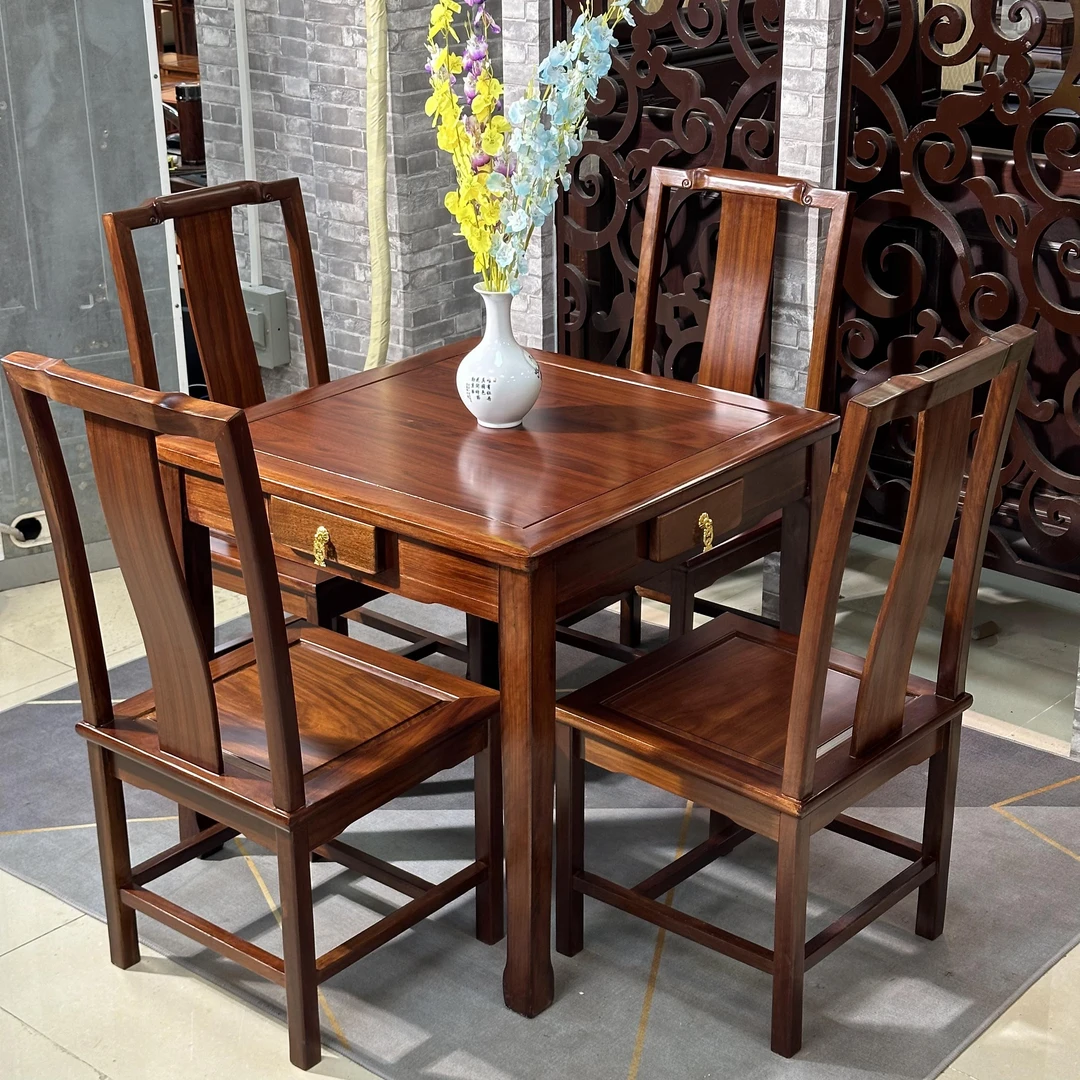 小方桌 正方形带抽休闲娱乐八仙桌四方吃饭桌