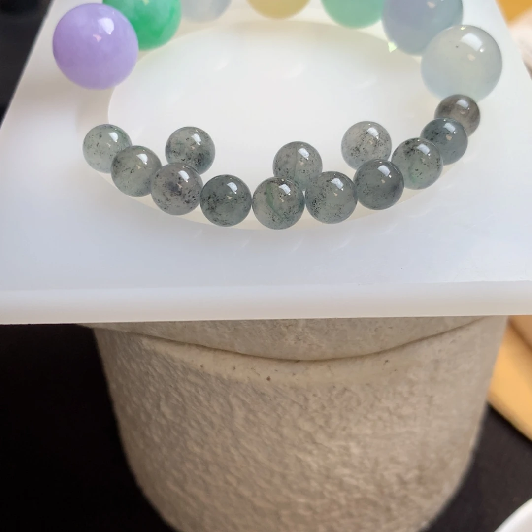 定制翡翠未镶嵌冰种乌鸡6.5mm单颗