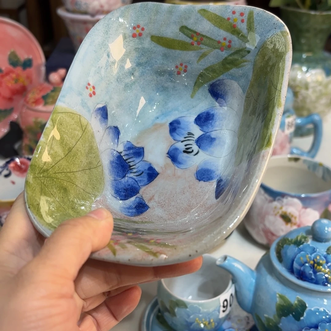 景德镇手绘高温釉下彩陶瓷茶具