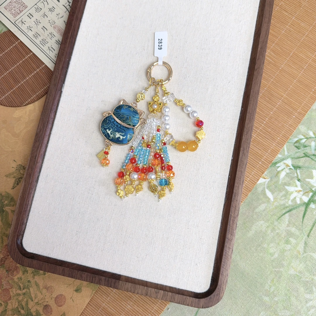 2851-国风新中式葡萄串珠发夹