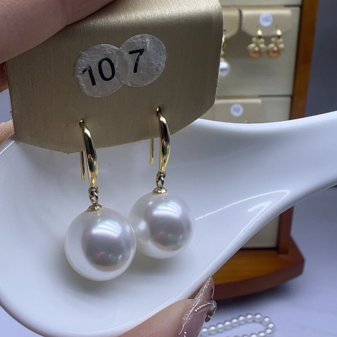 银S925镶嵌淡水珍珠耳饰