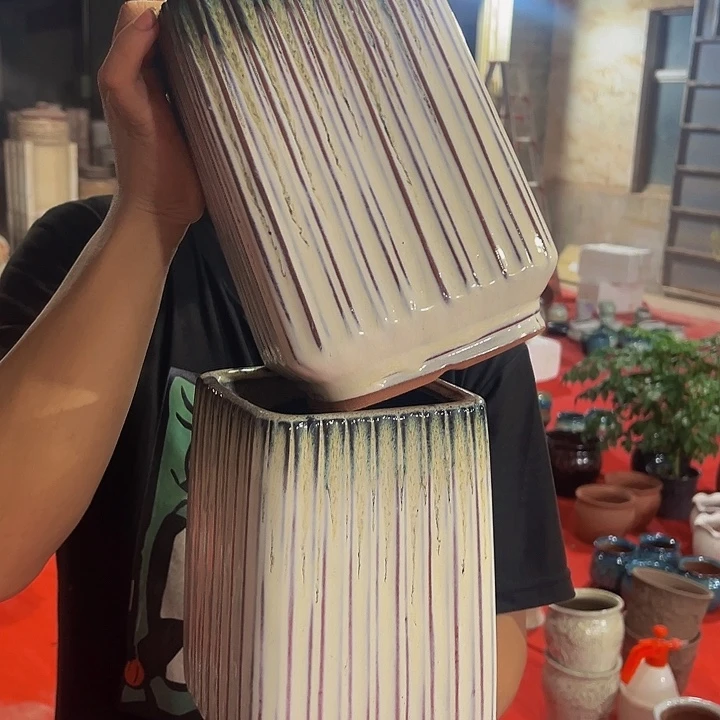 紫砂花盆高度22口径12