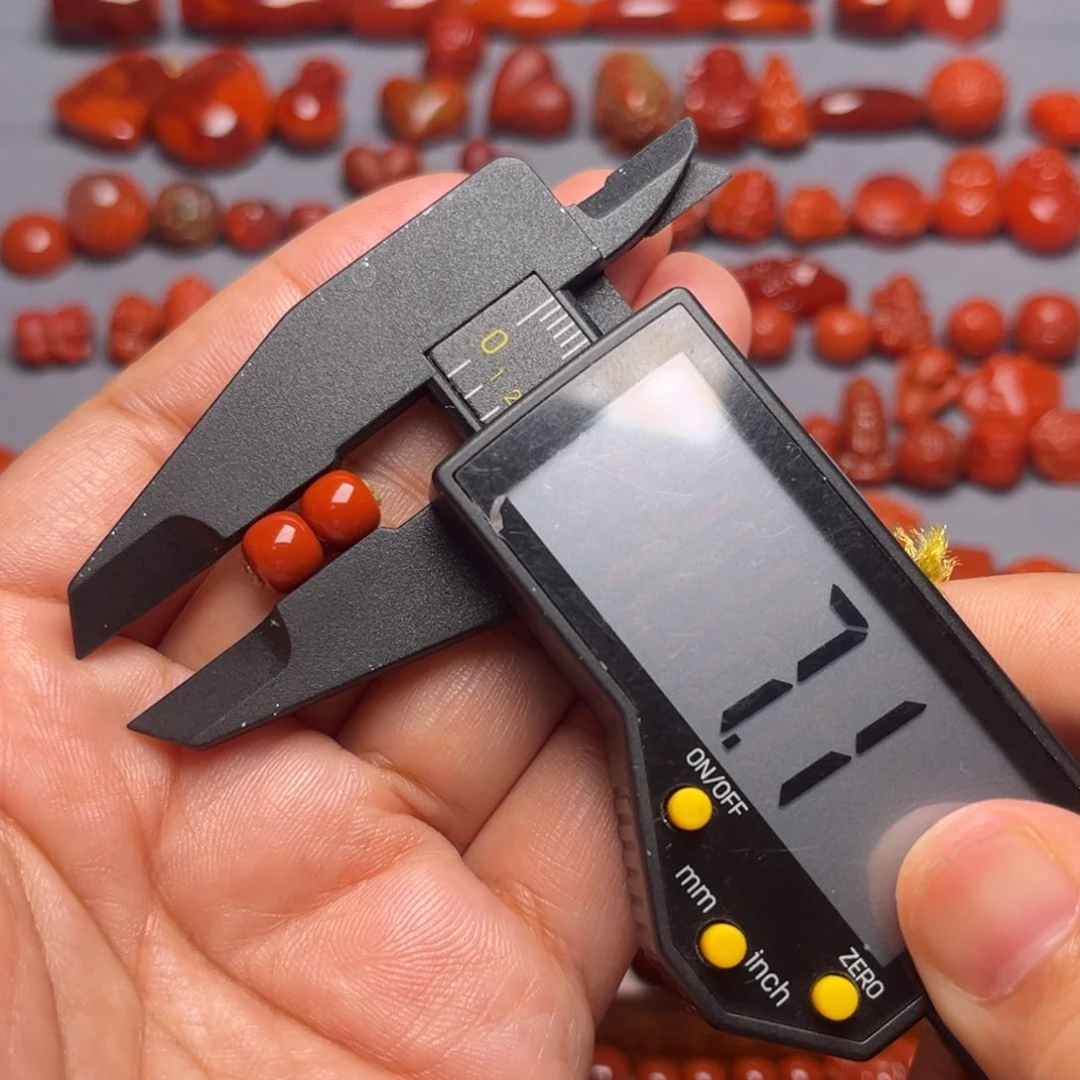 南红玛瑙配饰未镶嵌老型对珠卡7mm
