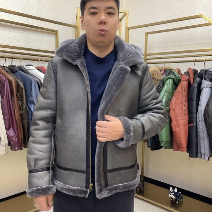 真皮皮衣皮毛一体150斤以内备注身高体重