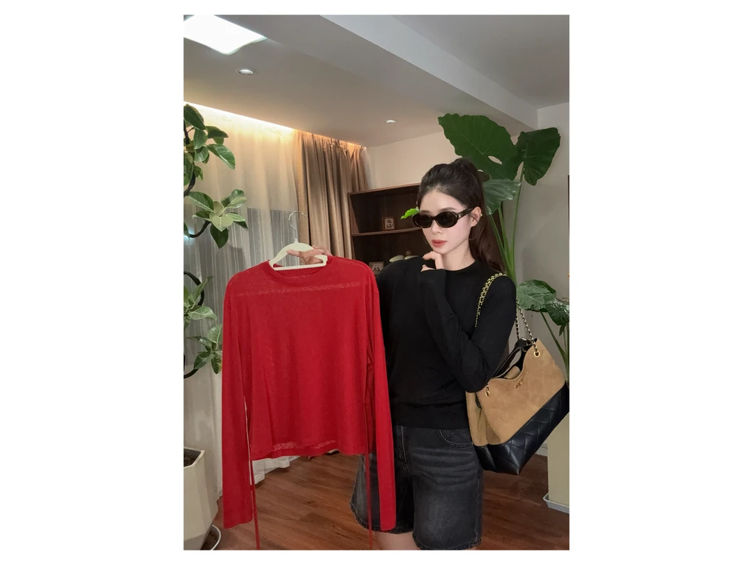 新款“智系韩女”T恤883#P02959新款高智淡人风休闲长袖