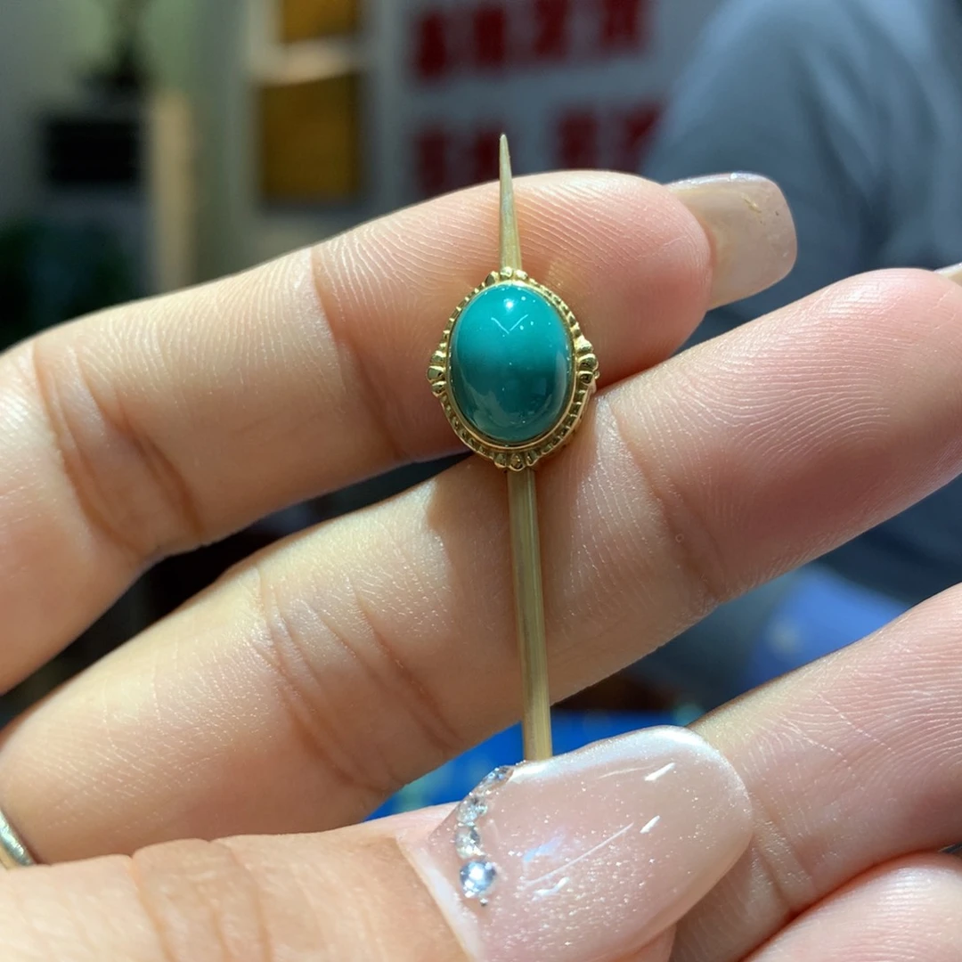 18K金镶嵌绿松石配饰