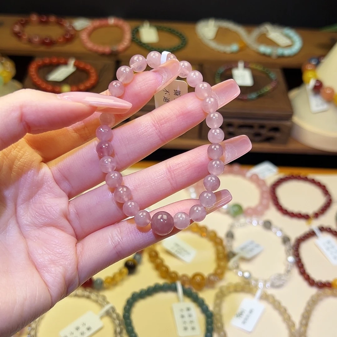 未镶嵌水晶手串粉2031