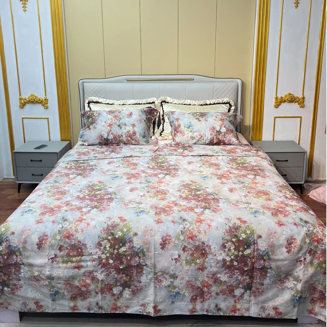 【SMR】大板数码活性印染 欧式油画风格四件套 新疆长绒棉-繁华寄语