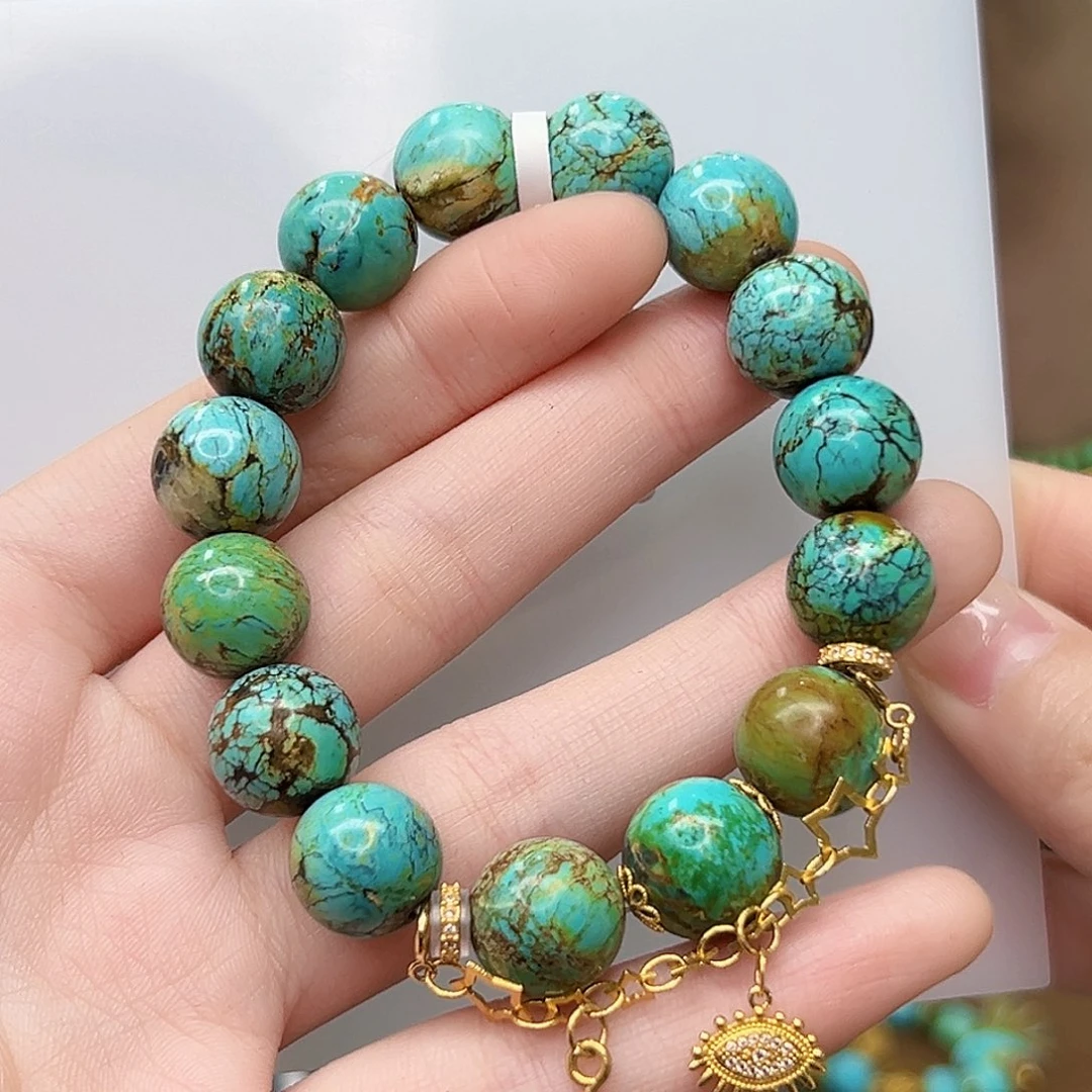 绿松石珠宝奇石18K金镶嵌