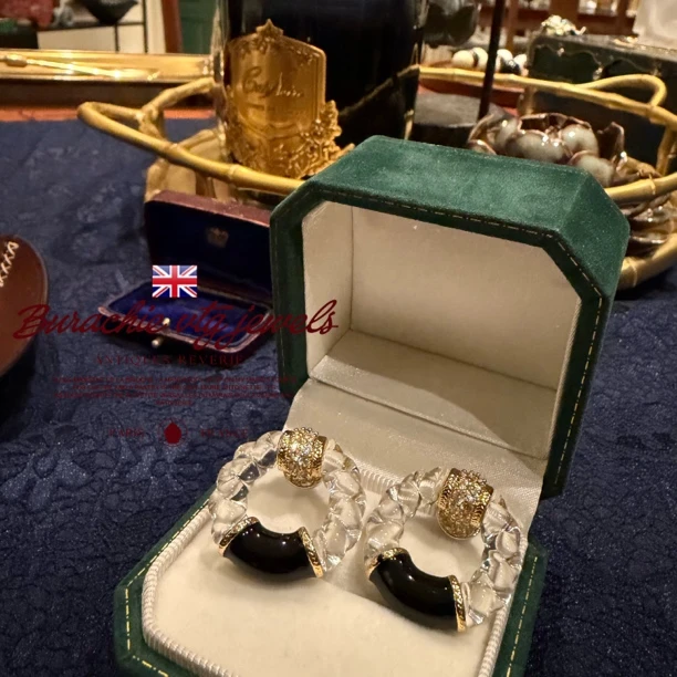 铜合金仿水晶耳饰 【1855】 周年珍藏英｜经典原标克拉CrownFrett