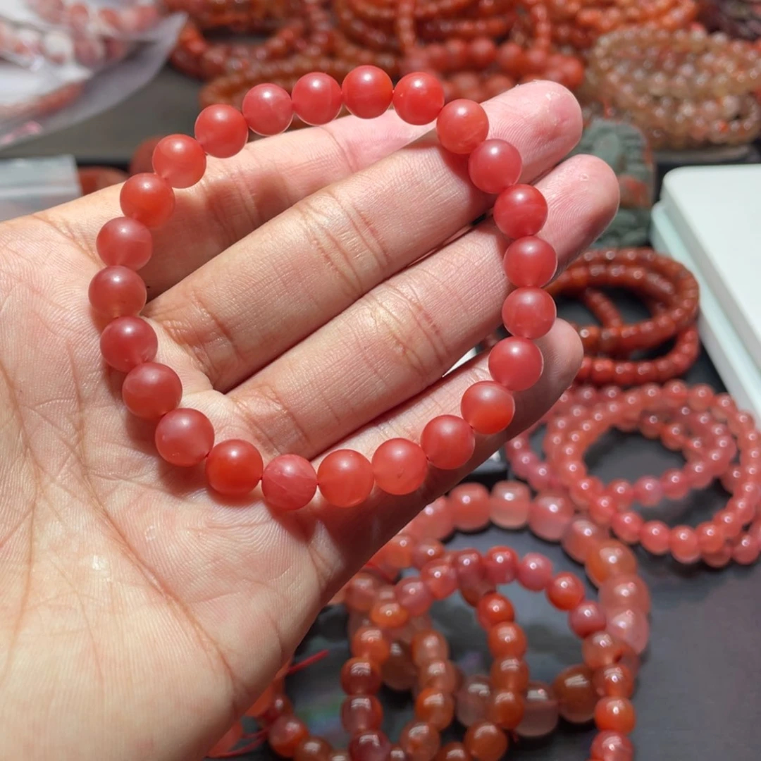 南红玛瑙手链未镶嵌