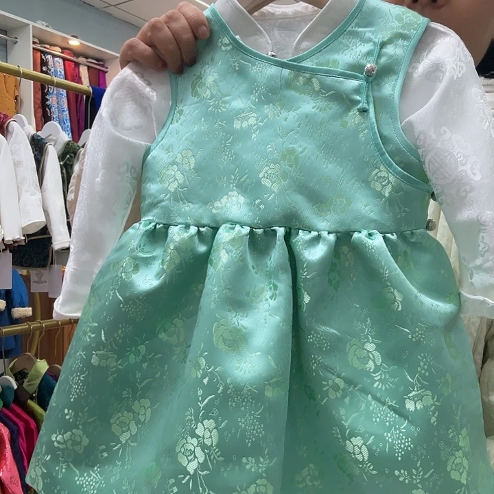 马甲裙薄荷绿159357