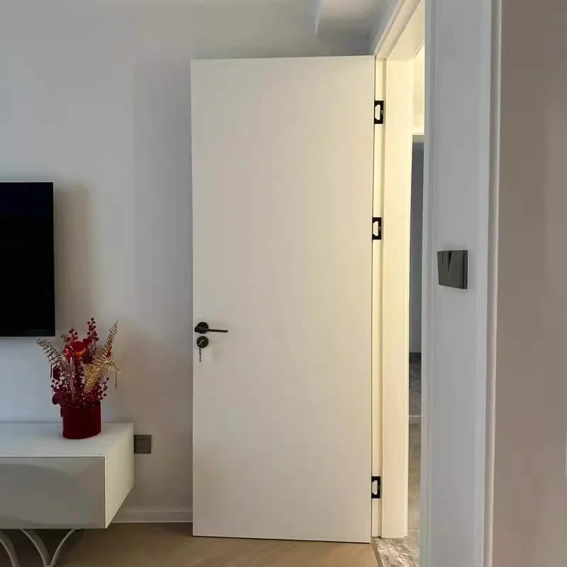 免漆门PP膜实木复合简约卧室门房门办公用平开门室内单双开套装门