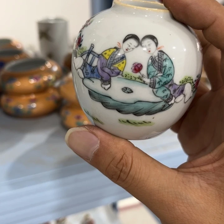 摆件摆件手绘瓷器全部处理了