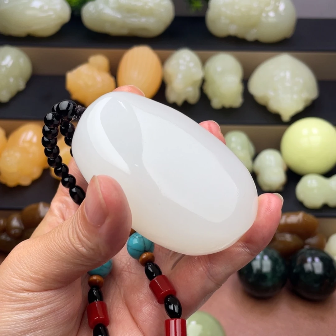 石材天然古青石手把件