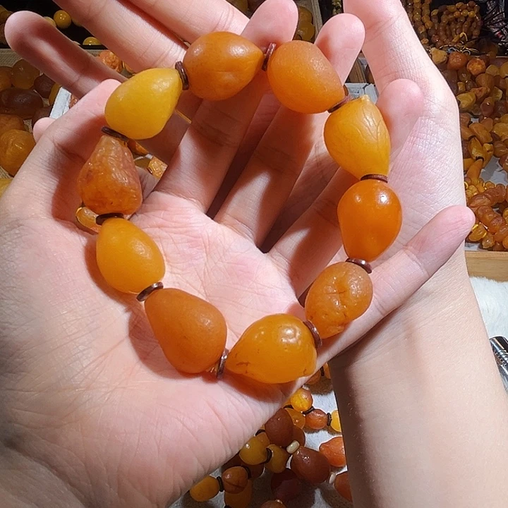 手链琥珀未镶嵌蜜蜡海漂手串