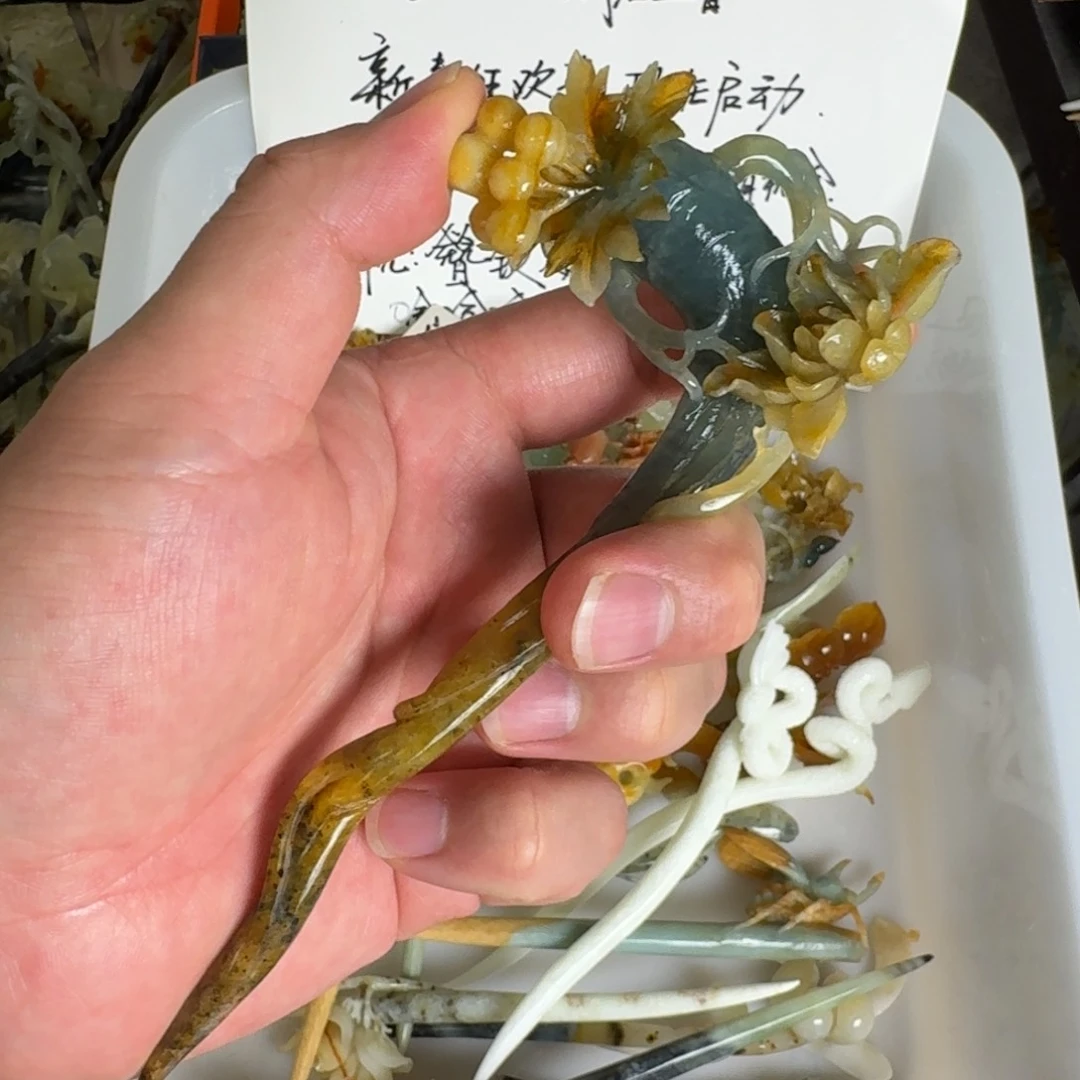 岫玉发簪未镶嵌明君玉簪贼拉好看