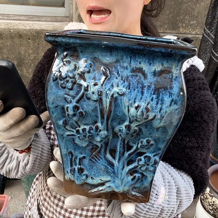 紫砂花盆正品口20高24