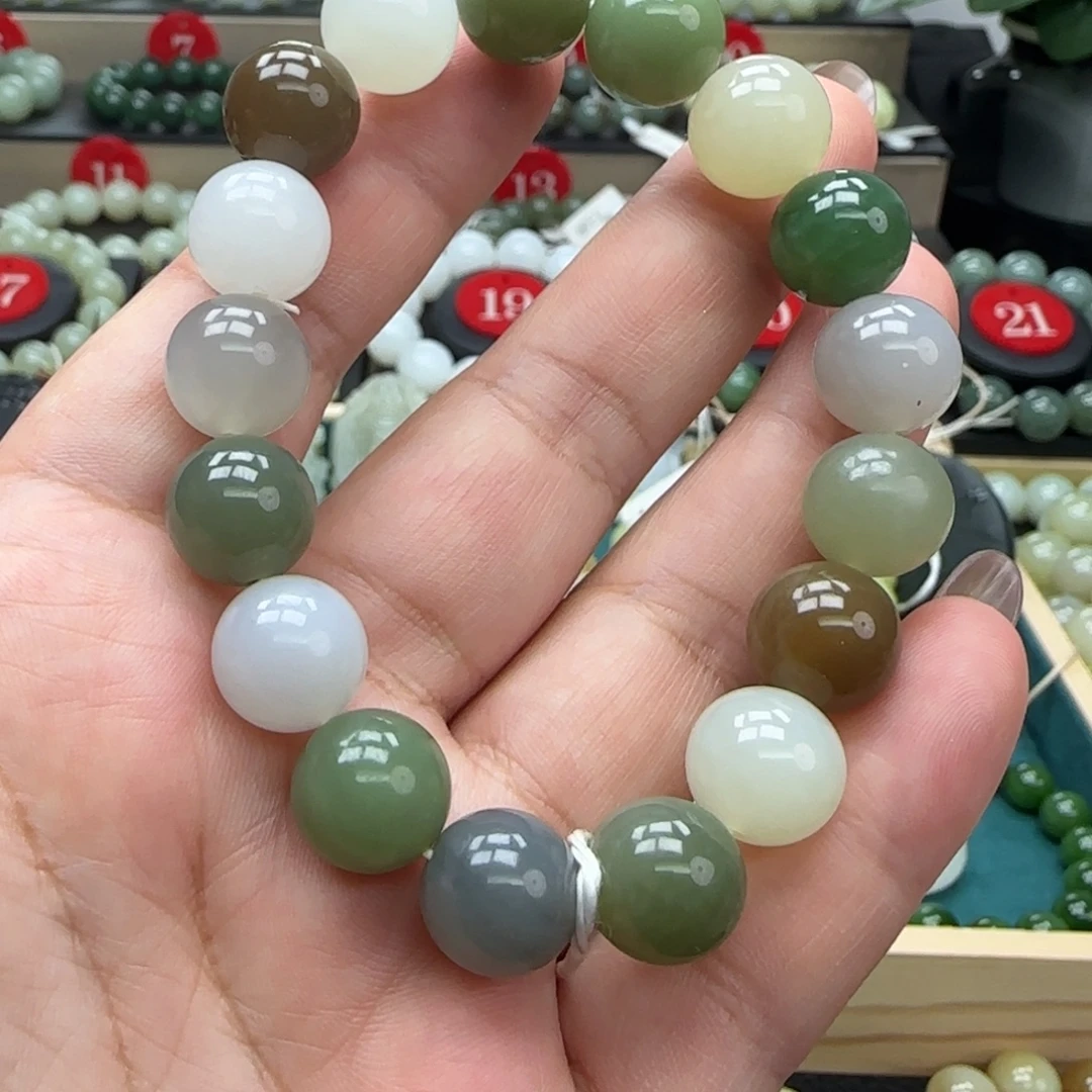 和田玉未镶嵌手链12