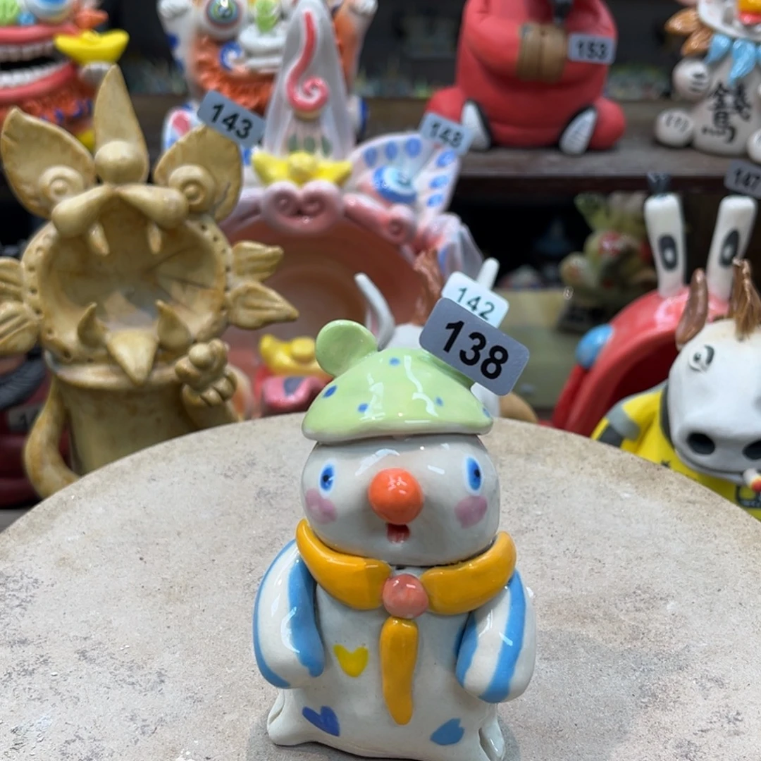 陶瓷纯手工抽象陶瓷摆件138