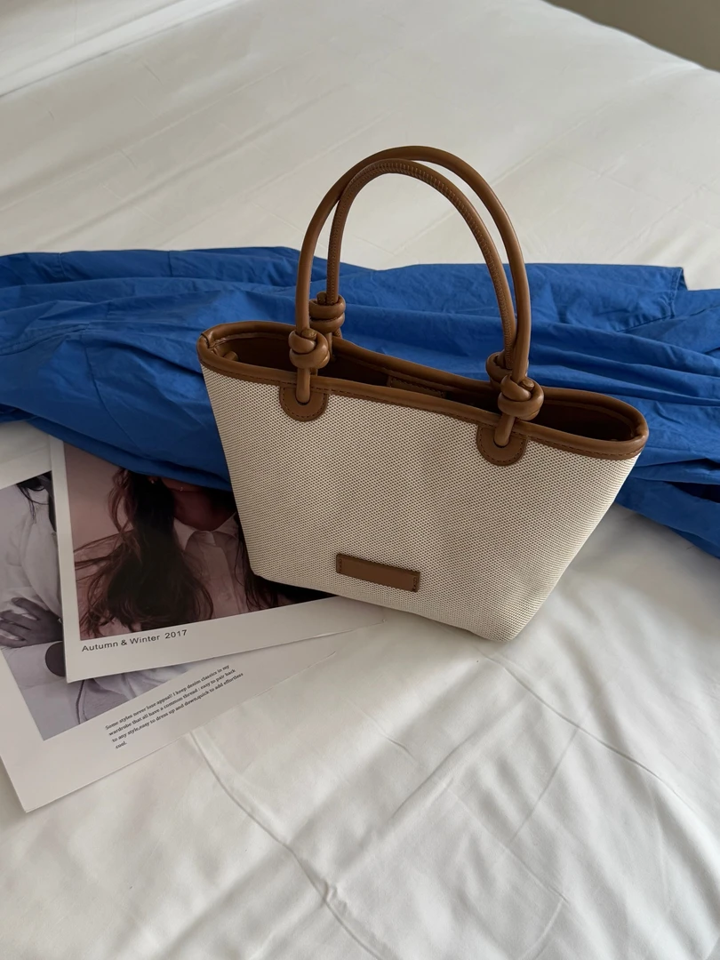 Verna1 Vita·复古拼接托特包春夏2025款ins风斜跨单肩手提女包