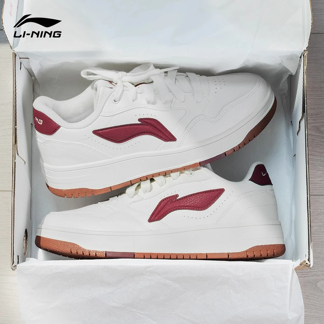 李宁天迹Soft男款板鞋百搭低帮简约复古鞋官方正品舒适休闲运动鞋