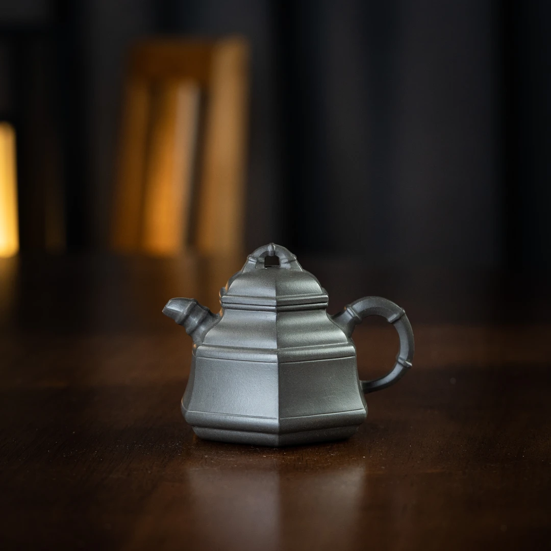 六方竹影 古天青 175cc 家用紫砂壶泡茶茶壶tt1