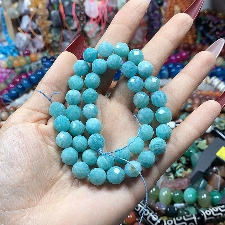 玛瑙/玉髓未镶嵌珠宝半成品天然天河石啦9.5mm
