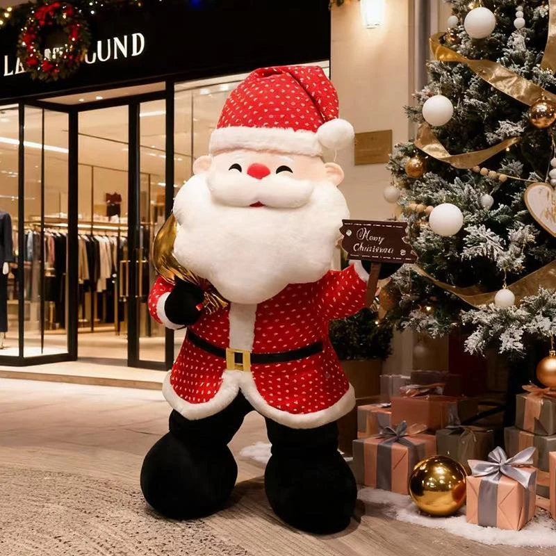 圣诞老人毛绒玩具圣诞节装饰玩偶摆件创意大号布娃娃儿童节日礼物