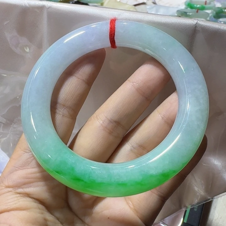 未镶嵌手镯翡翠55胖圆条