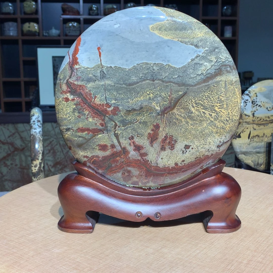 广西国画石摆件，收藏观赏