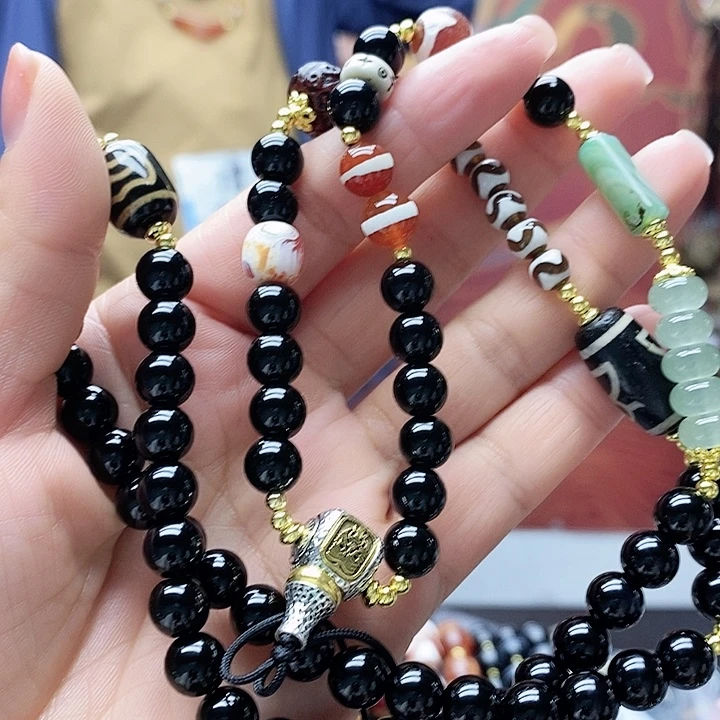 玛瑙/玉髓颈饰合金