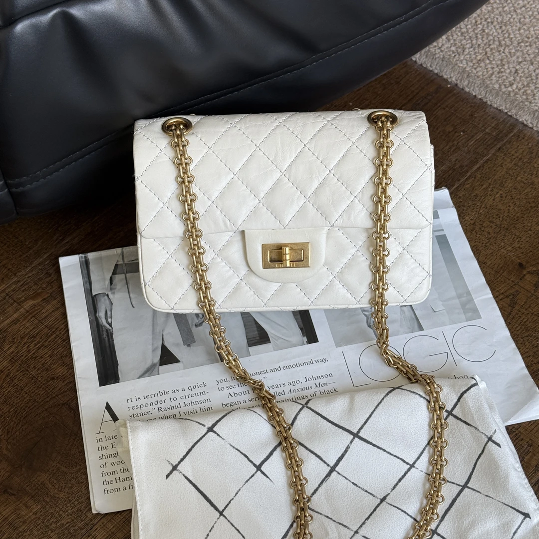 95新 Chanel/香奈儿 azul/22A2.55大mini斜挎包/42864