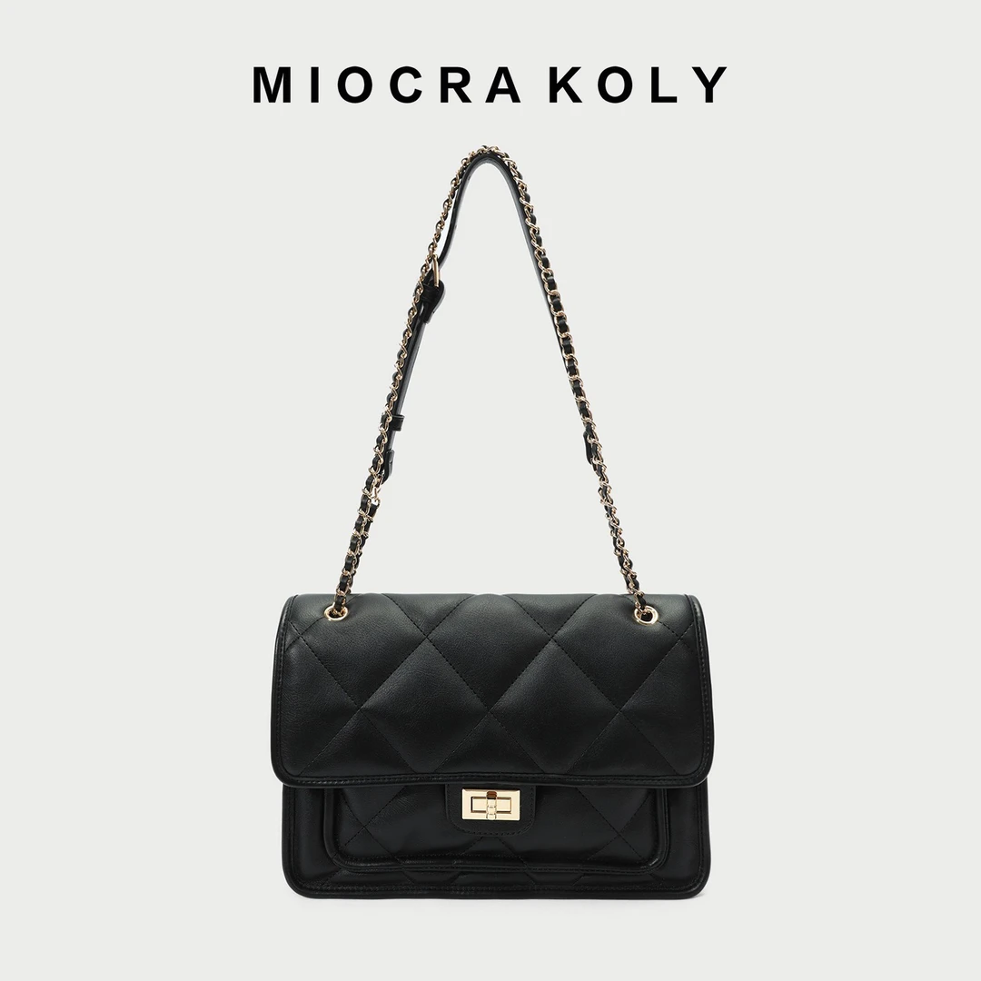 cra koly 菱格单肩斜挎包